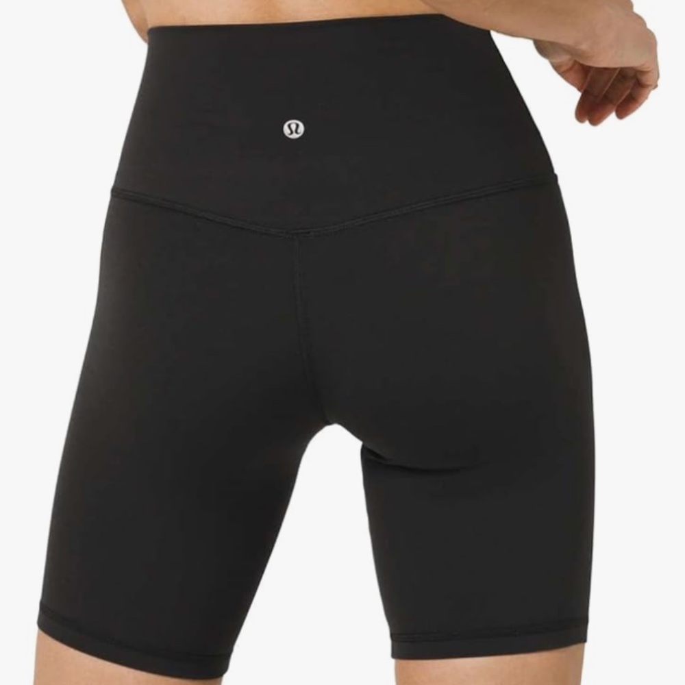 Lululemon Wunder Under Bike Shorts-- Black, Size 6 with 8 inch inseam Like New!